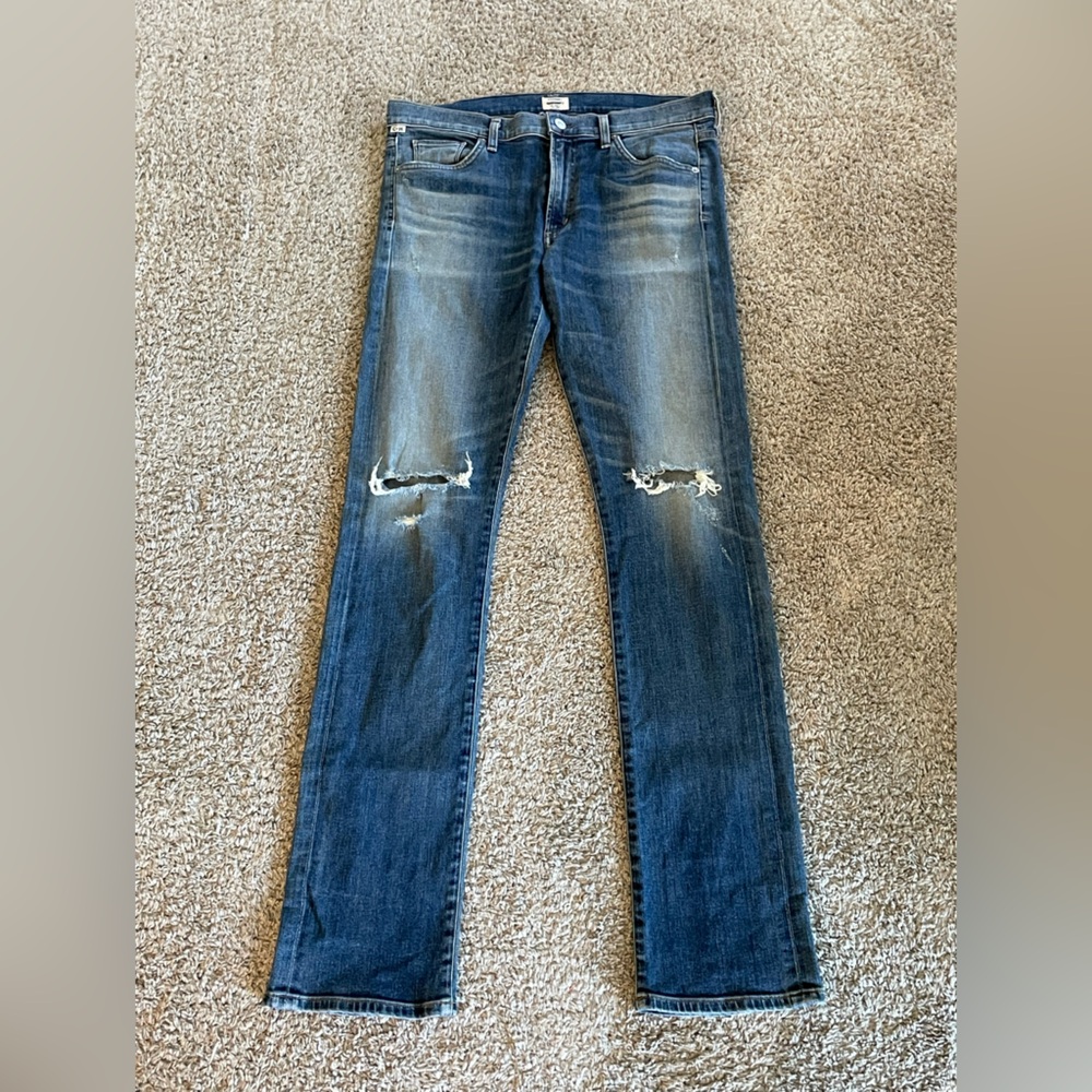CITIZENS OF HUMANITY Agnes Long Mid Rise Slim Straight Jeans size 30 - Picture 2 of 9